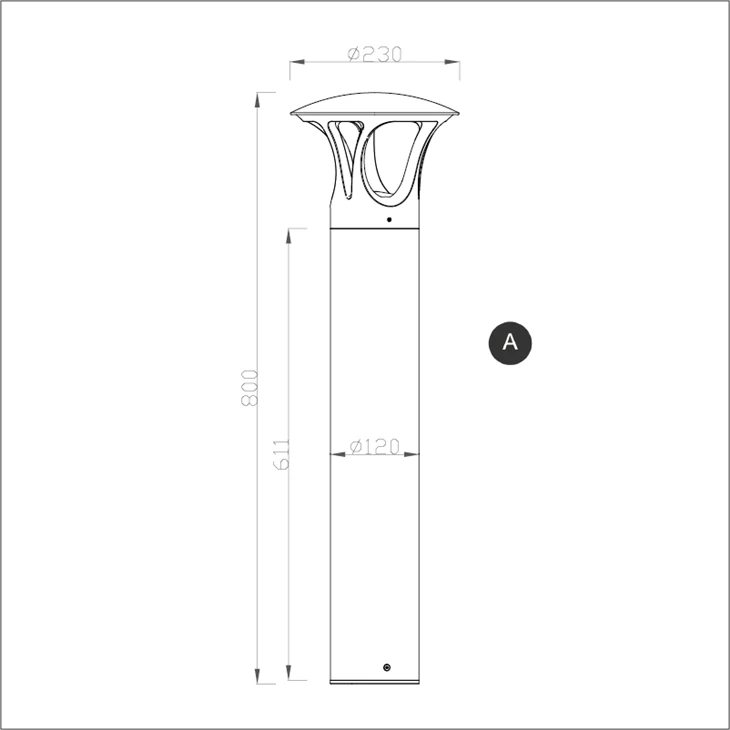 High Quality Aluminum Lawn Landscape Led Bollard Light For Garden Street Lighting