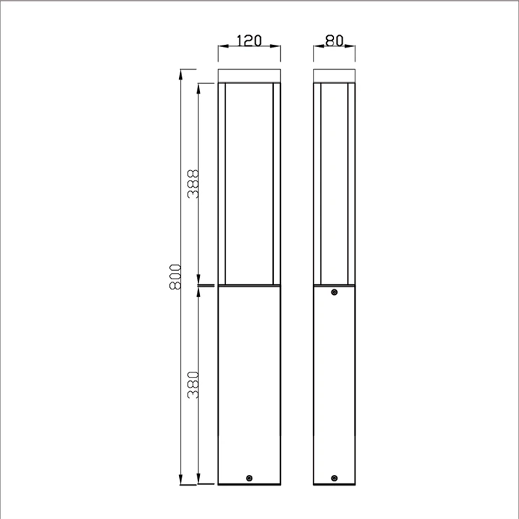 Modern 110V/220V I65 Waterproof LED Bollard Lights IP65 Rated For Outdoor Garden Landscape Pathway Lawn Patio Yard Walkway