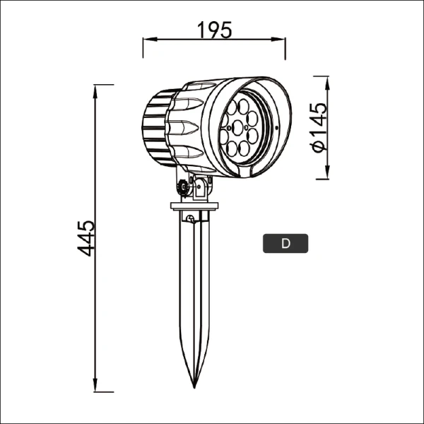 Solar Powered Spotlight Outdoor